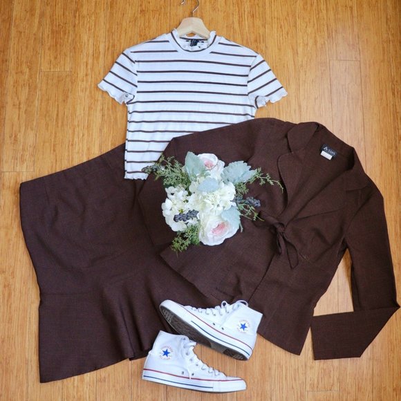 Vintage Matching Skirt Set 7/8 A-list by Wrapper - Picture 1 of 9